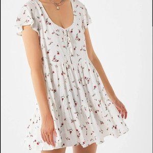 UO Floral Tiered Babydoll Dress Size M